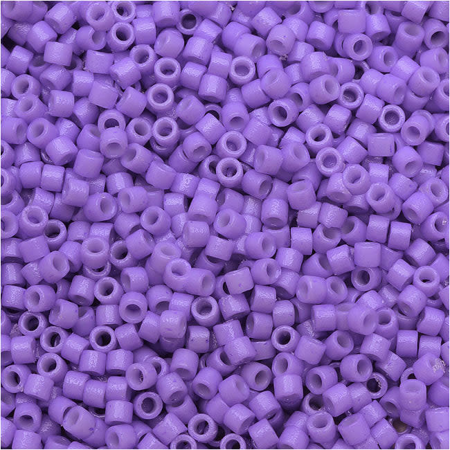 Miyuki Delica Seed Beads, 11/0 Duracoat Opaque Columbine Purple DB2138, Bulk Bag (50g)