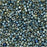 Miyuki Delica Seed Beads, 11/0 Palladium Silver Blue Gold Iris DB545, Bulk Bag (50g)