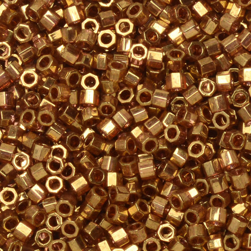 Miyuki Delica Hex Cut Seed Beads, 11/0 Size, #0115 Transparent Luster Matte Rose Gold (7.2 Gram Tube)