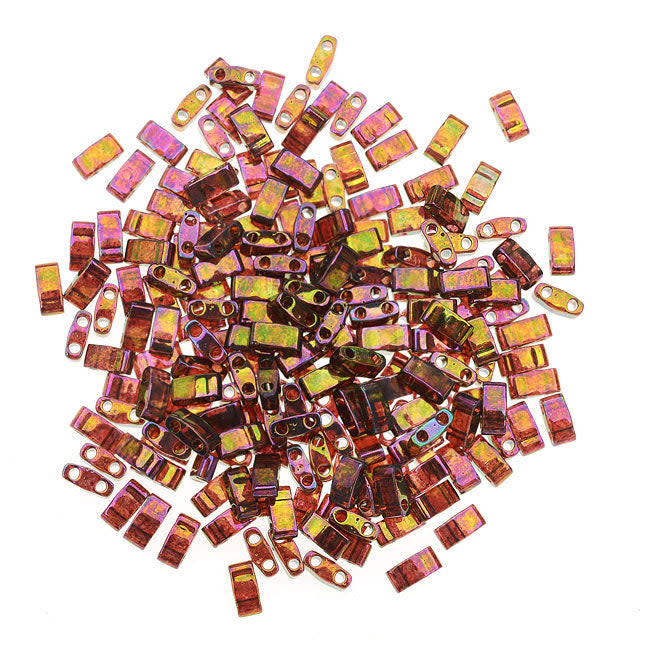 Miyuki Half Tila 2 Hole Rectangle Beads 5x2.3mm - Galvanized...