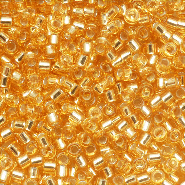 Miyuki Delica Seed Beads, 10/0 Size, Silver Lined Gold DBM0042 (7.2 Grams)
