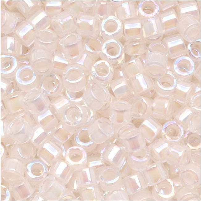 Miyuki Delica Seed Beads, 10/0 Size, Off White AB DBM0052 (7.2 Grams)