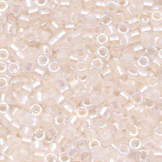 Miyuki Delica Seed Beads, 10/0 Size, Off White AB DBM0052 (7.2 Grams)