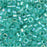 Miyuki Delica Seed Beads, 10/0 Size, Aqua Blue Lined AB DBM0079 (7.2 Grams)