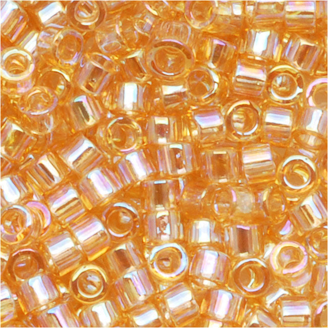 Miyuki Delica Seed Beads, 10/0 Size, Light Amber AB DBM0100 (7.2 Grams)