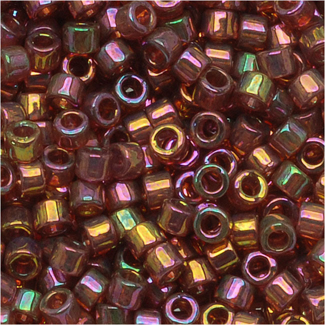 Miyuki Delica Seed Beads, 10/0 Size, Red Gold Luster DBM0103 (7.2 Grams)