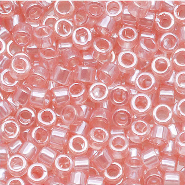 Miyuki Delica Seed Beads, 10/0 Size, Opaque Pink Luster DBM0106 (7.2 Grams)