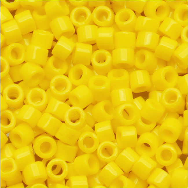 Miyuki Delica Seed Beads, 10/0 Size, Opaque Yellow DBM0721 (7.2 Grams)