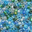 Miyuki Delica Seed Beads, 10/0 Size, Mix Serenity Blues (7.2 Grams)