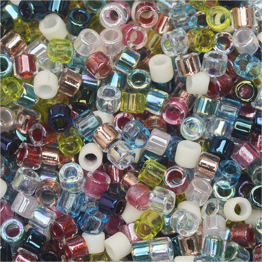 Miyuki Delica Seed Beads, 10/0 Size, Mix Spring Flowers Mixed Pastels (7.2 Grams)