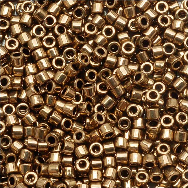 Miyuki Delica Seed Beads, 15/0 Size, Metallic Bronze DBS022 (4 Grams)