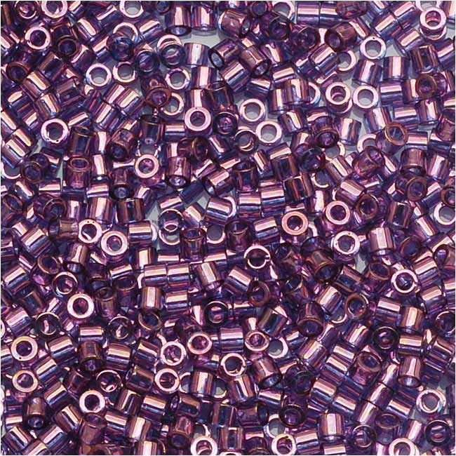Miyuki Delica Seed Beads, 15/0 Size, Lavender Blue Gold Luster DBS117 (4 Grams)