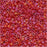 Miyuki Delica Seed Beads, 15/0 Size Matte Opaque Red AB DBS874, Bulk Bag (50g)