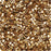Miyuki Delica Hex Cut Seed Beads, 15/0 Size, 24K Light Gold Plated DBSC034 (4 Grams)