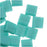 Miyuki Tila 2 Hole Square Beads 5mm 'Opaque Turquoise Green' 7.2 Grams