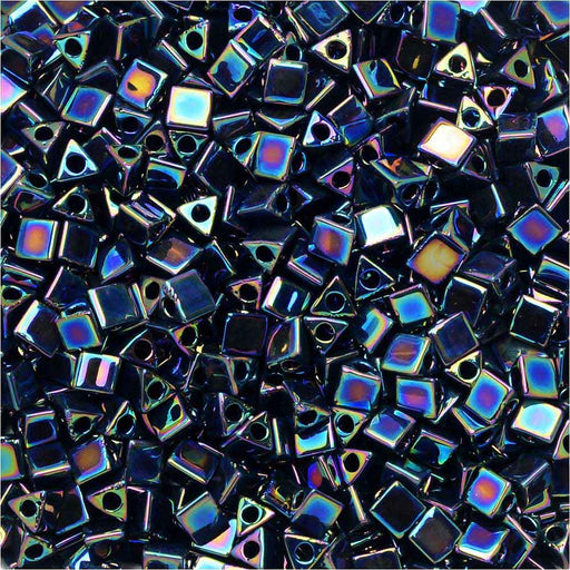 Miyuki, Sharp Triangle Beads 10/0, Metallic Variegated Blue Iris (7.5 Grams)
