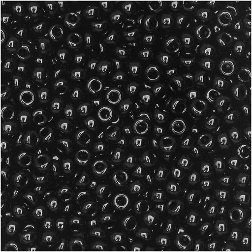 Miyuki Round Seed Beads, 11/0 Size, #401 Opaque Black (8.5 Gram Tube)