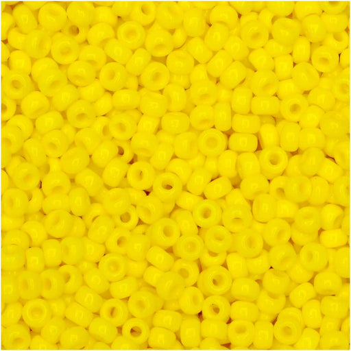 Miyuki Round Seed Beads, 11/0 Size, #404 Opaque Yellow (8.5 Gram Tube)