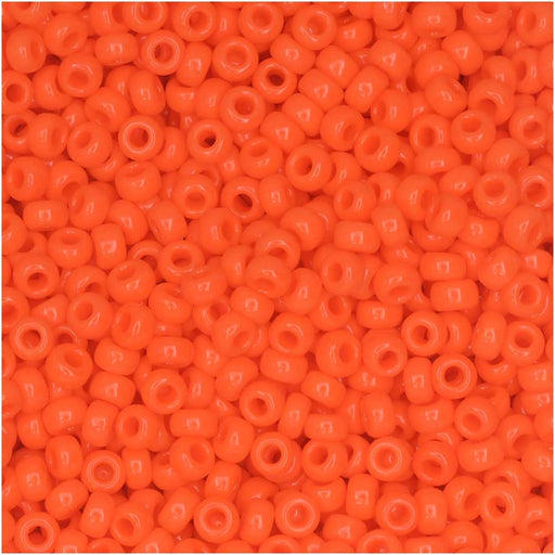 Miyuki Round Seed Beads, 11/0 Size, #406 Opaque Orange (8.5 Gram Tube)