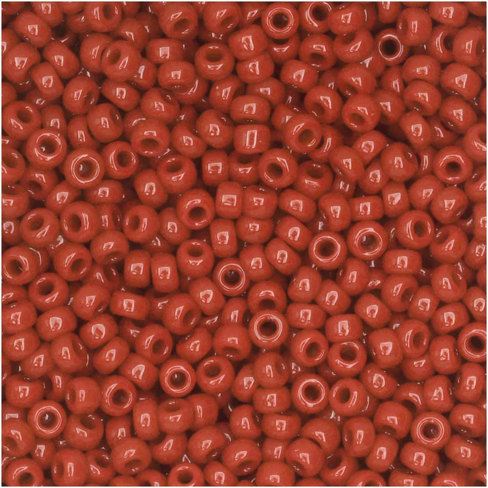 Miyuki Round Seed Beads, 11/0 Size, #408 Opaque Red (8.5 Gram Tube)