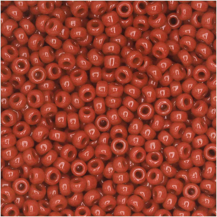 Miyuki Round Seed Beads, 11/0 Size, #408 Opaque Red (8.5 Gram Tube)