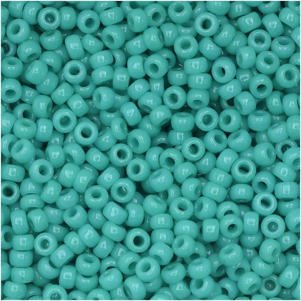 Miyuki Round Seed Beads, 11/0 Size, #412 Opaque Turquoise Green (8.5 Gram Tube)