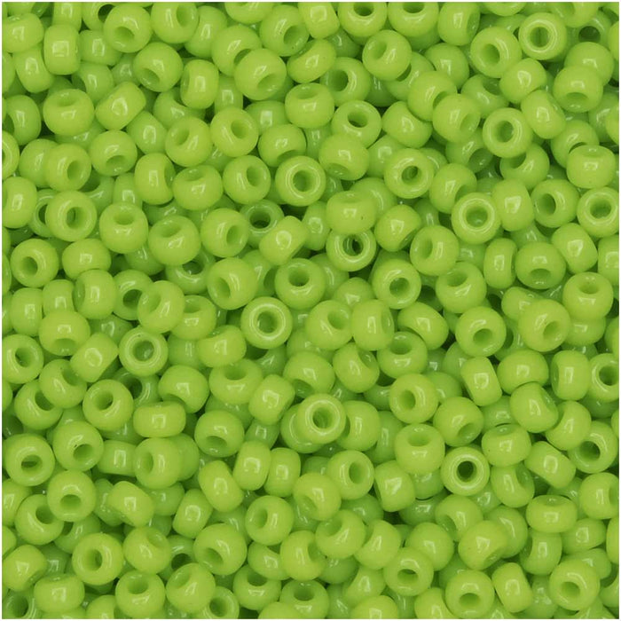Miyuki Round Seed Beads, 11/0 Size, #416 Opaque Chartreuse, Green (8.5 Gram Tube)