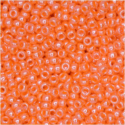 Miyuki Round Seed Beads, 11/0 Size, #423 Opaque Light Orange Luster (8.5 Gram Tube)