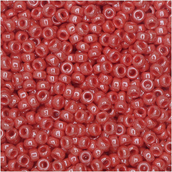 Miyuki Round Seed Beads, 11/0 Size, #426 Opaque Red Luster (8.5 Gram Tube)