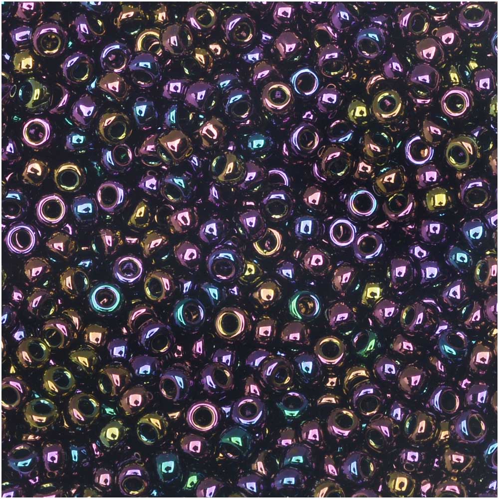 Miyuki Round Seed Beads, 11/0 Size, #454 Metallic Purple Iris (8.5 Gram Tube)