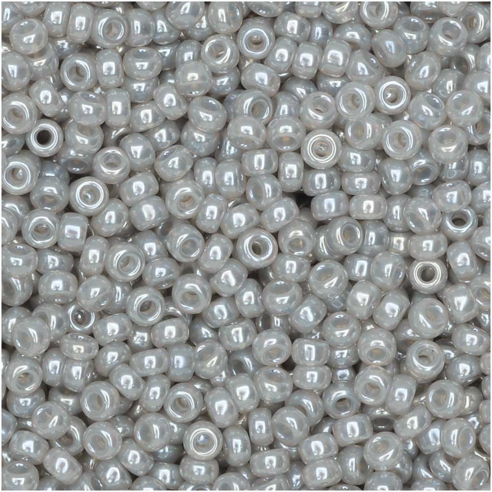 Miyuki Round Seed Beads, 11/0 Size, #526 Grey Ceylon (8.5 Gram Tube)