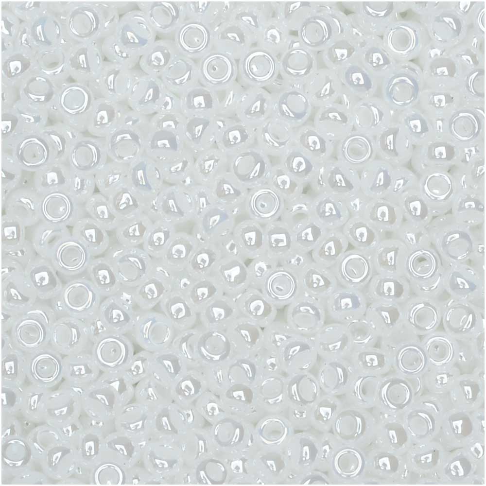 Miyuki Round Seed Beads, 11/0 Size, #528 White Ceylon (8.5 Gram Tube)