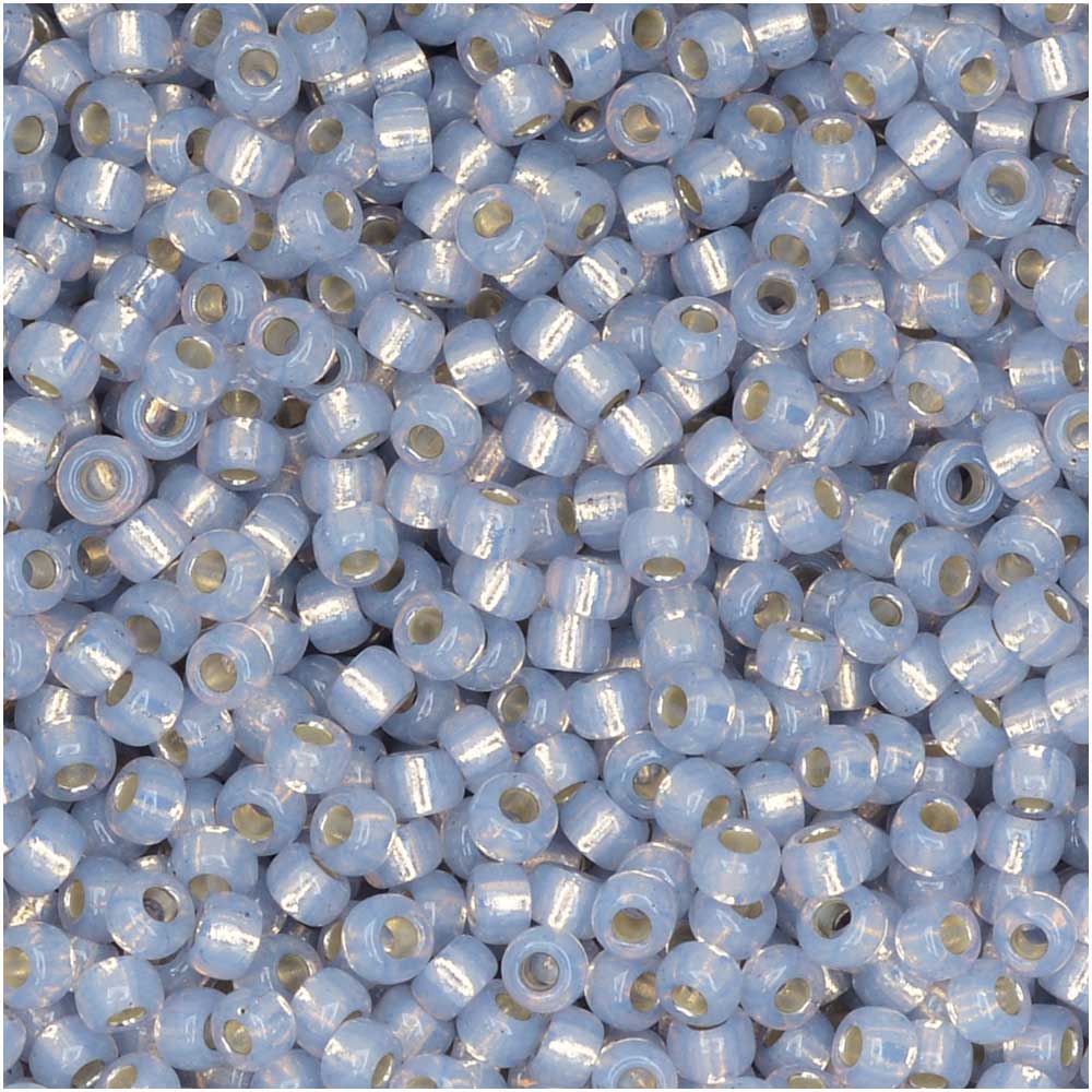 Miyuki Round Seed Beads, 11/0 Size, #576 Smoky Opal Silver Lined Alabaster (8.5 Gram Tube)