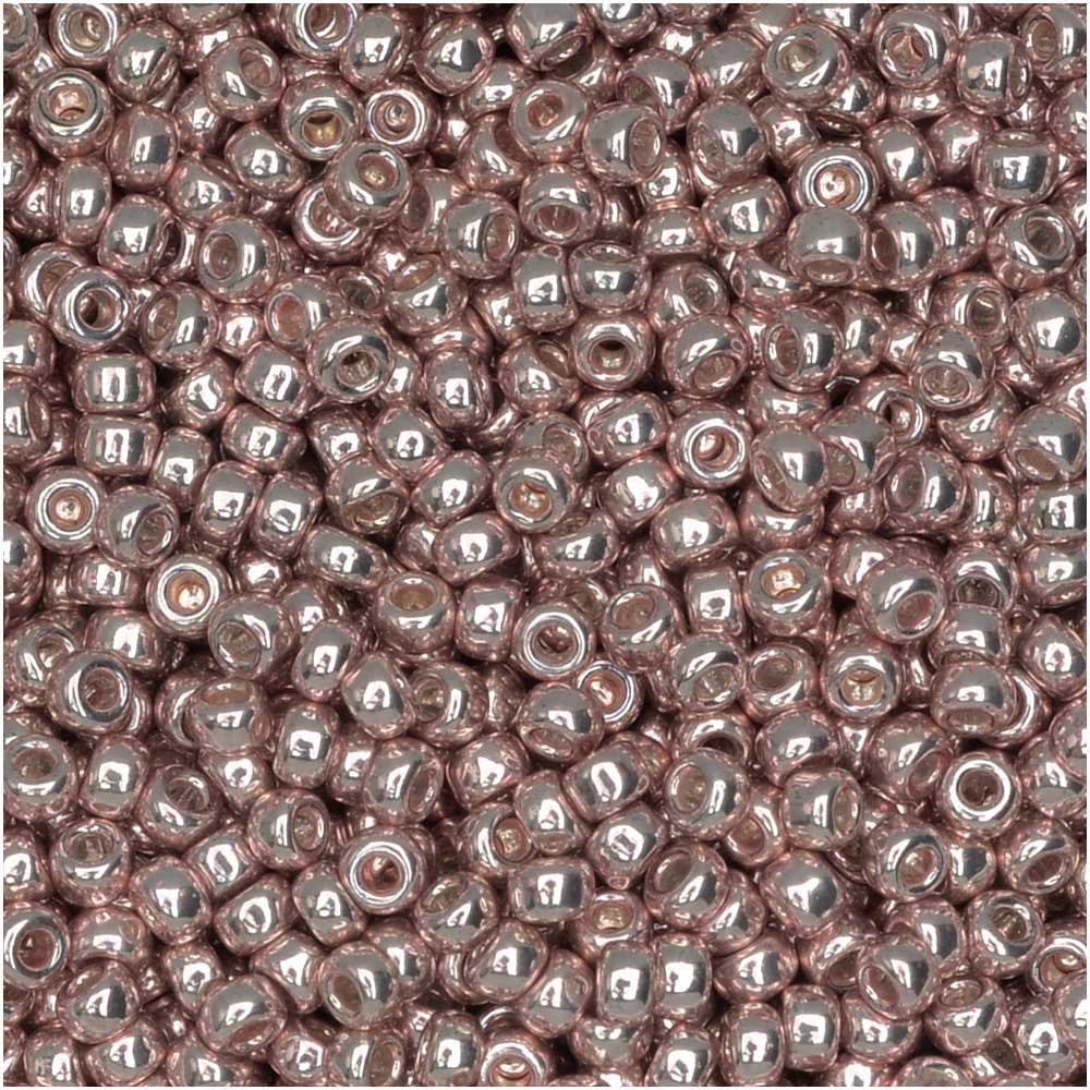 Miyuki Round Seed Beads, 11/0 Size, #1086 Galvanized Light Rose, Dyed (8.5 Gram Tube)