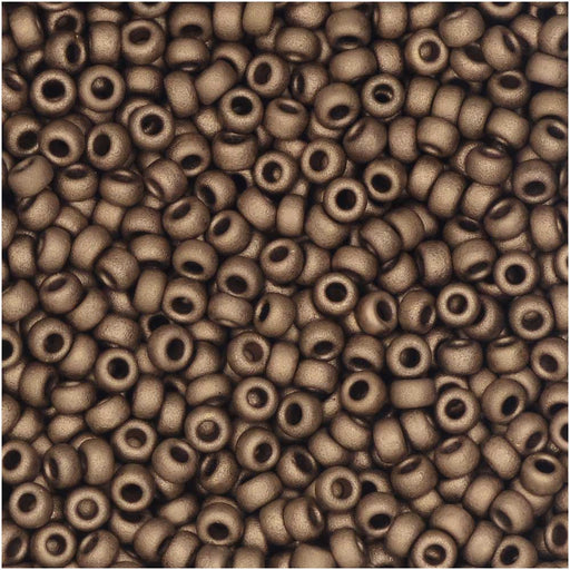 Miyuki Round Seed Beads, 11/0 Size, #2006 Matte Metallic Dark Bronze (8.5 Gram Tube)