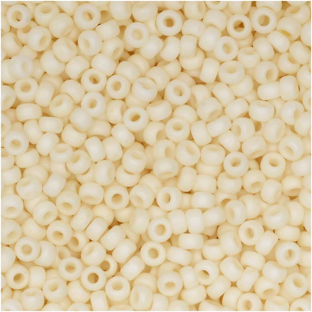 Japanese Miyuki Glass Seed Bead Size 11 - Cream - Transparent Finish