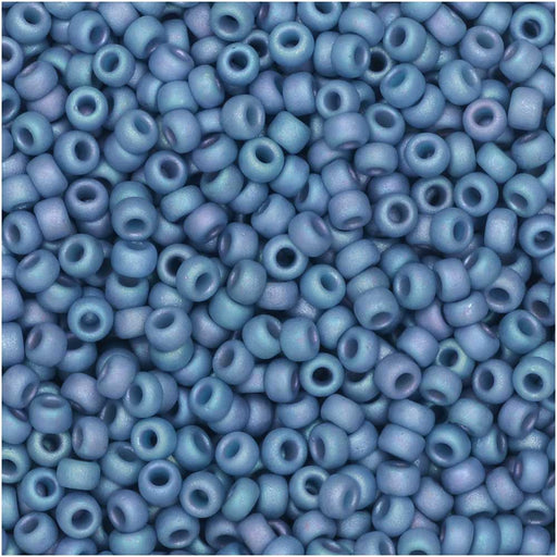 Miyuki Round Seed Beads, 11/0 Size, #2030 Fancy Frosted Pale Blue Lilac (8.5 Gram Tube)