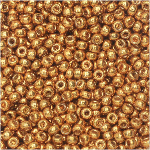 Miyuki Round Seed Beads, 11/0 Size, #4203 Duracoat Galvanized Yellow Gold (8.5 Gram Tube)