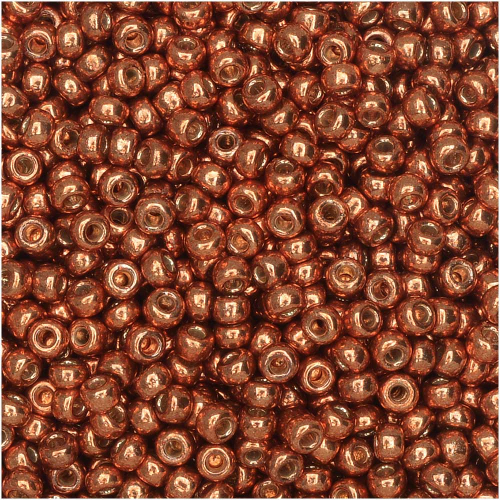 Miyuki Round Seed Beads, 11/0, #4207 Duracoat Galvanized Pink Blush, Copper (8.5 Gram Tube)