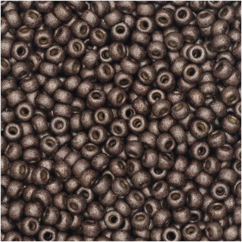 Miyuki Round Seed Beads, 11/0, #4213F Matte Duracoat Galvanized Dark Mauve (8.5 Gram Tube)