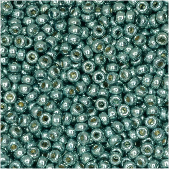 Miyuki Round Seed Beads, 11/0, #4216 Duracoat Galvanized Dark Seafoam, Green (8.5 Gram Tube)