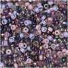Miyuki Round Seed Beads, 11/0 Size, #MIX01, Purple, Lilacs Mix (8.5 Gram Tube)