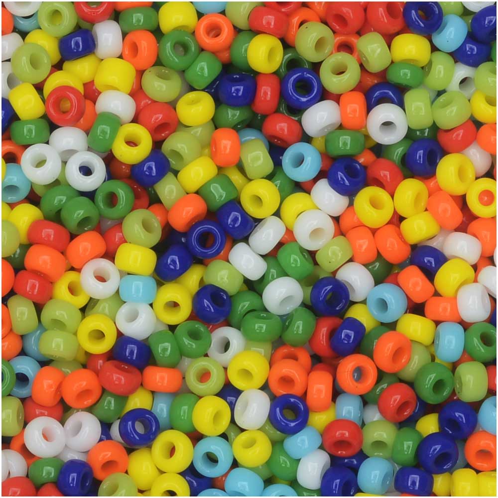 Miyuki Round Seed Beads, 11/0 Size, #MIX37 Opaque Rainbow Mix (8.5 Gram Tube)