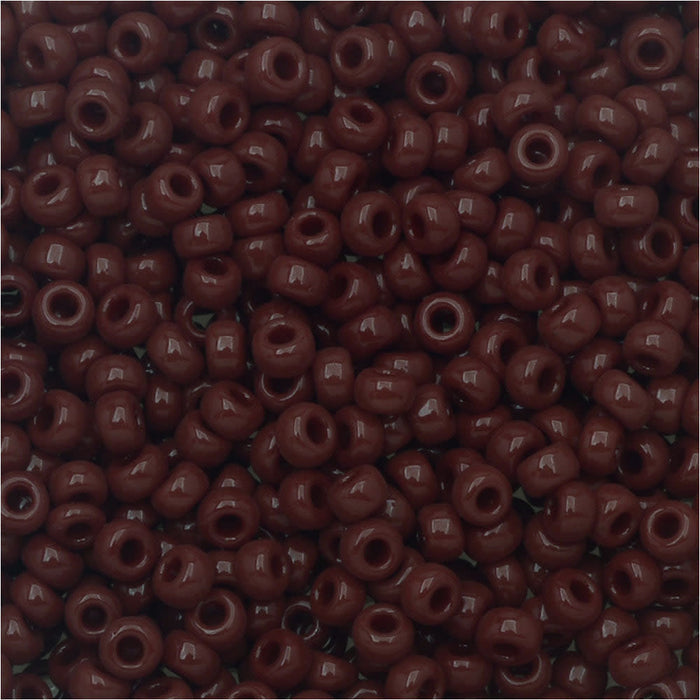 Miyuki Round Seed Beads, 11/0 Size, #419 Opaque Chocolate Brown (8.5 Gram Tube)