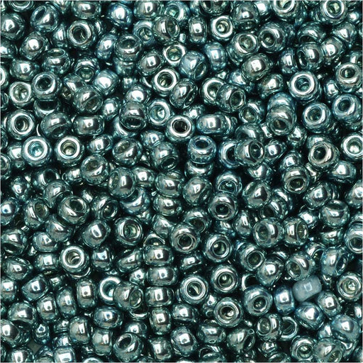 Miyuki Round Seed Beads, 11/0, #1059D Galvanized Dark Blue Gray (8.5 Gram Tube)