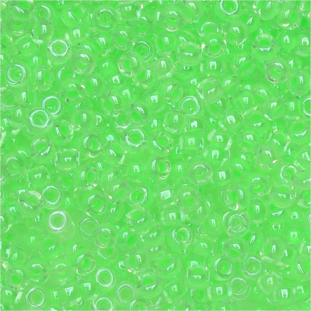 Miyuki Round Seed Beads, 11/0, #1120 Luminous Mint Green (8.5 Gram Tube)