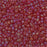 Miyuki Round Seed Beads, 11/0, #141FR Matte Transparent Red AB (2.5" Tube)