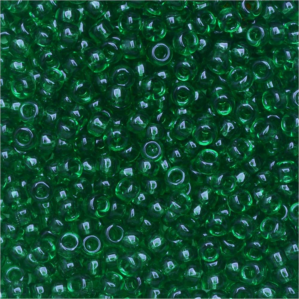 Miyuki Round Seed Beads, 11/0, #146 Transparent Green (8.5 Gram Tube)