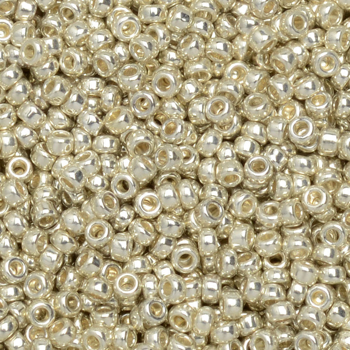 Miyuki Round Seed Beads, 15/0, #91051 Galvanized Silver (8.2 Gram Tube)