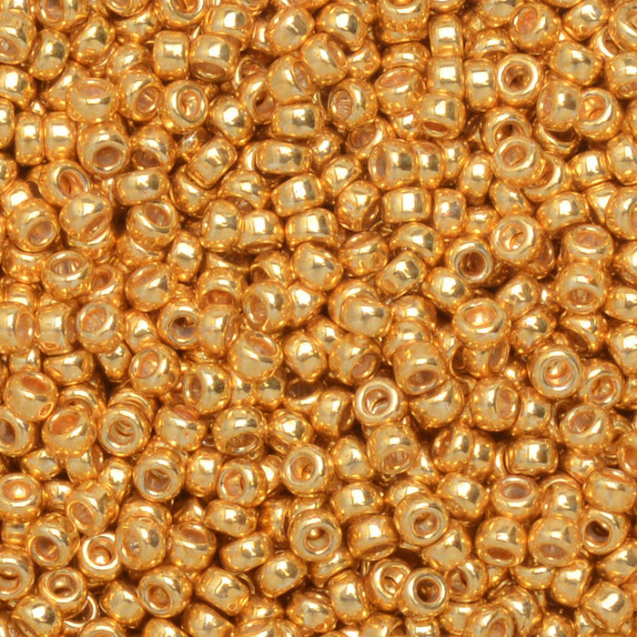 Miyuki Round Seed Beads, 15/0, #91054 Galvanized Dark Gold (8.2 Gram Tube)
